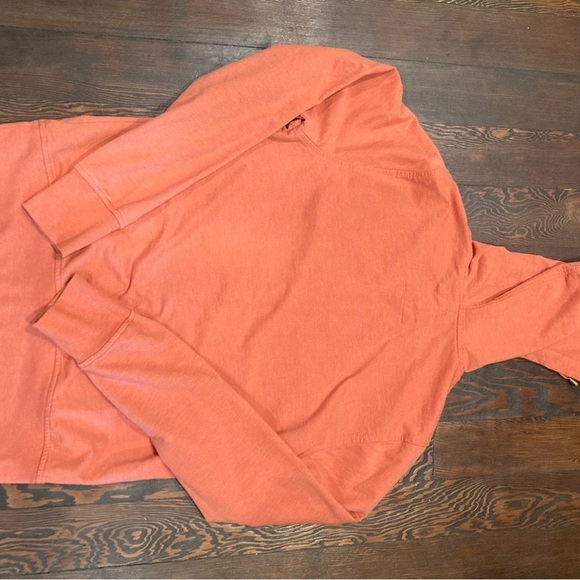 prAna Women’s Full-Zip Hoodie – Burnt Orange with White Design – Size Large - Picture 7 of 7